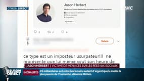 "On me disait que j'étais un traître, un collabo, un lâche", Jason Herbert a été victime de menaces sur les réseaux sociaux
