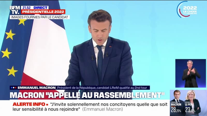 Emmanuel Macron, à propos du second tour: 