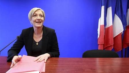 Près de quatre Français sur dix (39%) approuvent les propos de Marine Le Pen sur les prières de rue des musulmans, comparées par la vice-présidente du Front national à l'Occupation, selon un sondage Ifop publié mercredi par France Soir. /Photo prise le 13