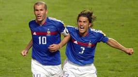 Zinedine Zidane et Bixente Lizarazu