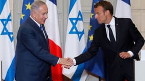 Benyamin Netanyahou et Emmanuel Macron à l'Elysée, le 5 juin 2018.