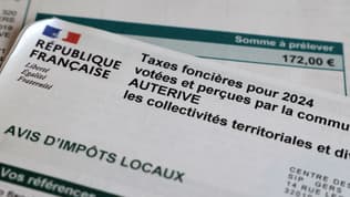 Un avis de taxe foncière, photographié en 2024 (illustration).