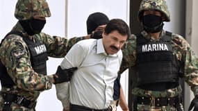El Chapo, arrêté par les policiers samedi au Mexique.