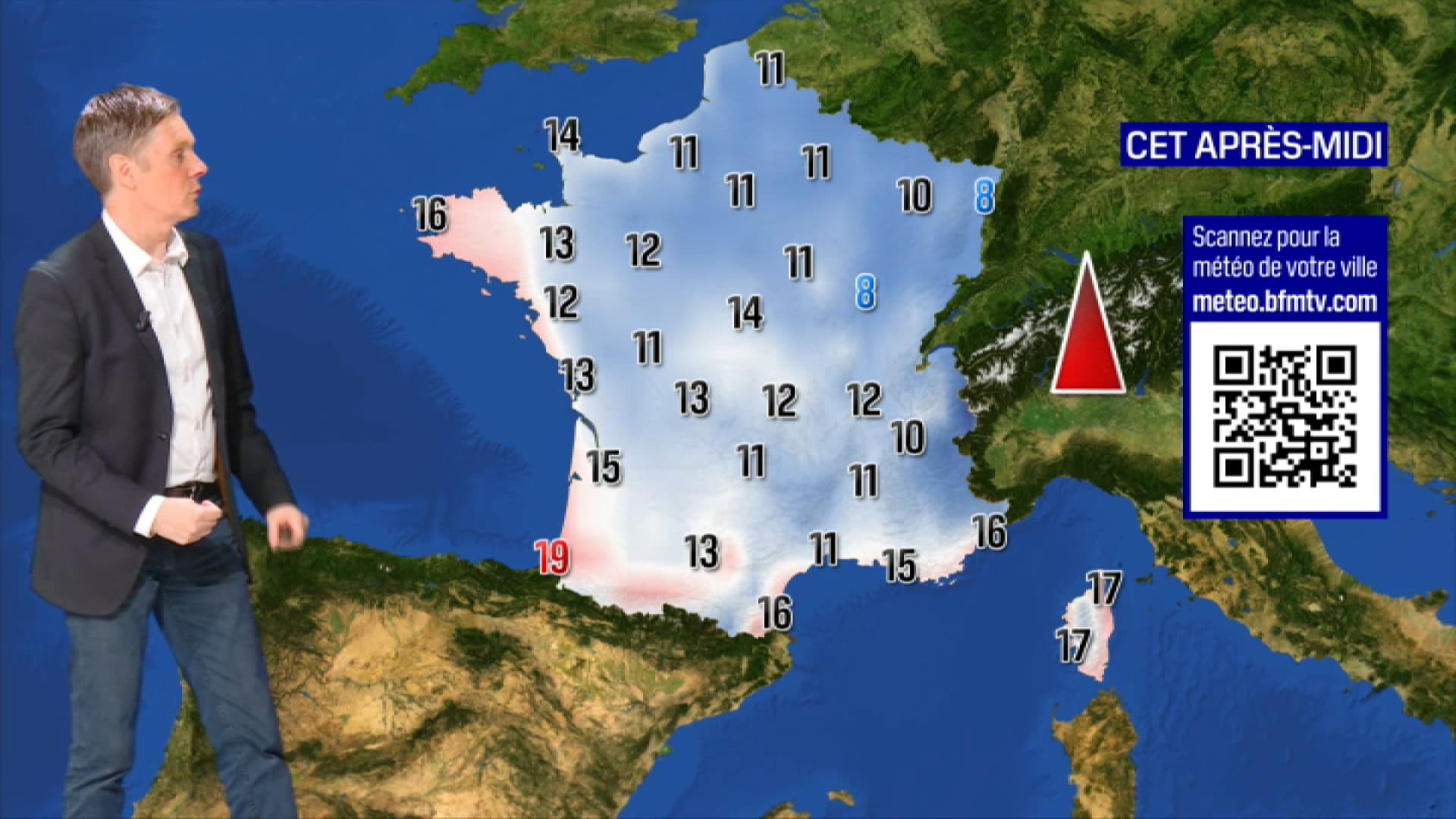 Les maximales prévues en France pour le samedi 23 novembre 2024 Les maximales prévues en France pour le samedi 23 novembre 2024