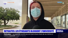 Mobilisation contre la réforme des retraites: les étudiants bloquent la faculté de Caen