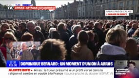 "Tout ce que j'ai vécu ces derniers jours est affreux": l'émotion de Michel, qui participe au rassemblement à Arras en hommage à Dominique Bernard 