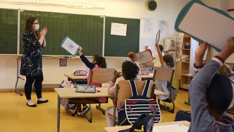 Des élèves d'une école élémentaire à Srasbourg, le 22 juin 2020