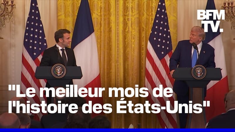 Paix en Ukraine, droits de douane, sécurité en Europe: le point presse d'Emmanuel Macron et Donald Trump