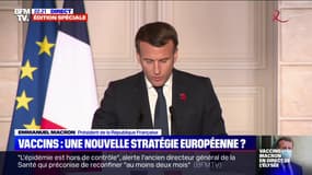 Emmanuel Macron sur les vaccins contre le Covid-19: "Il n'existe pas d'autre solution qu'une solution européenne pour surmonter cette crise"