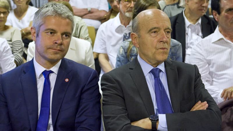 Laurent Wauquiez et Alain Juppé le 22 juin 2016.