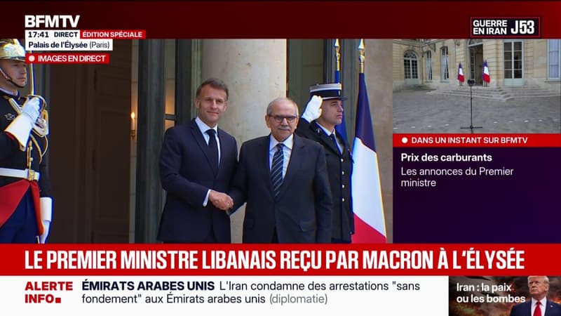 Guerre au Moyen-Orient: le Premier ministre libanais reçu par Emmanuel Macron à l'Élysée