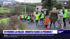 Saint-Pierre-la-Palud: le Pédibus, un convoi à pied, accompagne les enfants jusqu'à l'école pour inciter à la marche