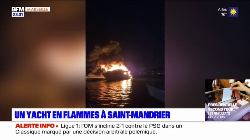 Saint-Mandrier-sur-Mer: incendie d'un yacht, une personne disparue 