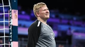 Le gardien danois de handball, Emil Nielsen, lors de la finale des JO de Paris, le 11 août 2024
