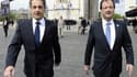Nicolas Sarkozy et François Hollande ensemble pour la cérémonie du 8 mai