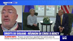Olivier Ducatillon, président de l'Union des industries textiles, qualifie l'accord sur les droits de douane de "capitulation" 