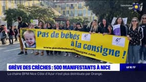 Grève des crèches: 500 manifestants à Nice ce jeudi