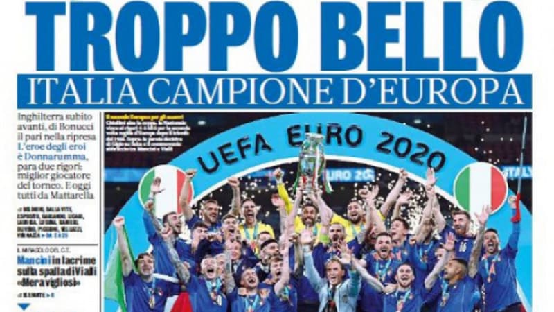 Euro 2021: "Tellement beau", la presse italienne en extase après le sacre de la Nazionale