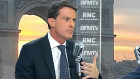 Manuel Valls invité de Jean-Jacques Bourdin sur BFMTV et RMC, le 9 décembre 2016.