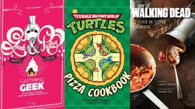 Les livres "Geek &amp; Pastry", "Teenage Mutant Ninja Turtles: Pizza Cookbook" et "The Walking Dead, le guide de survie culinaire" revisitent des recettes issues de la culture geek.