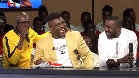 Ngannou avec les Magic System, sur le plateau de RTi