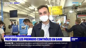 À la gare de la Part-Dieu, premier jour de contrôle des pass sanitaires avec pédagogie 