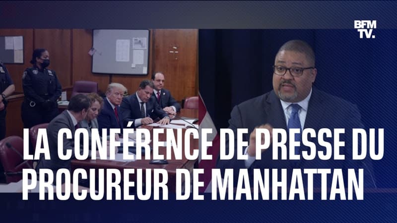 La conférence de presse du procureur de Manhattan en charge du dossier Trump en intégralité