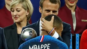 Emmanuel Macron et Kylian Mbappé