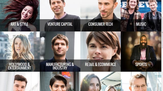 L'application s'adresse aux personnes d'influence dans des domaines tels que les médias, l'entepreuneuriat, la musique, la finance...
