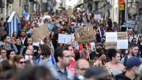 Manifestation anti-pass sanitaire à Nantes le 18 septembre 2021