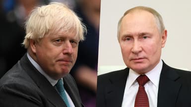 Boris Johnson et Vladimir Poutine.