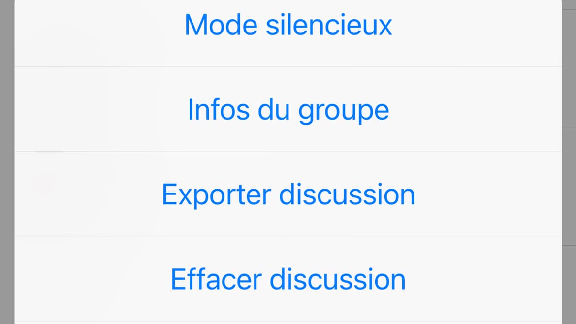 Désactiver les notifications ou quitter le groupe. Désactiver les notifications ou quitter le groupe.