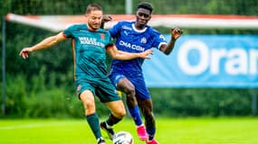 Ismaïla Sarr avec l'OM lors du match amical contre Waalwijk, le 27/07/2023