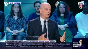 Blanquer: "On voit parfois des garçons qui refusent de tenir la main à une fille, si cela débouche sur un problème plus grave, on le signale"