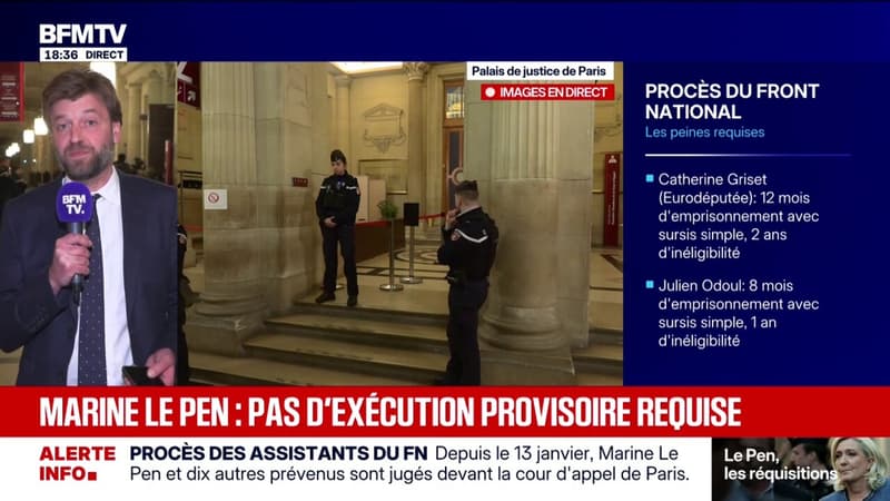 Procès des assistants du FN: les réquisitions du Parquet