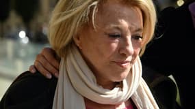 La maire LR d'Aix-en-Provence Maryse Joissains arrive au tribunal de Montpellier pour y être jugée en première instance, le 13 mars 2019