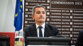 Le ministre de l'Intérieur Gérald Darmanin à la commission des Lois de l'Assemblée nationale (Paris) le 19 juillet 2023.