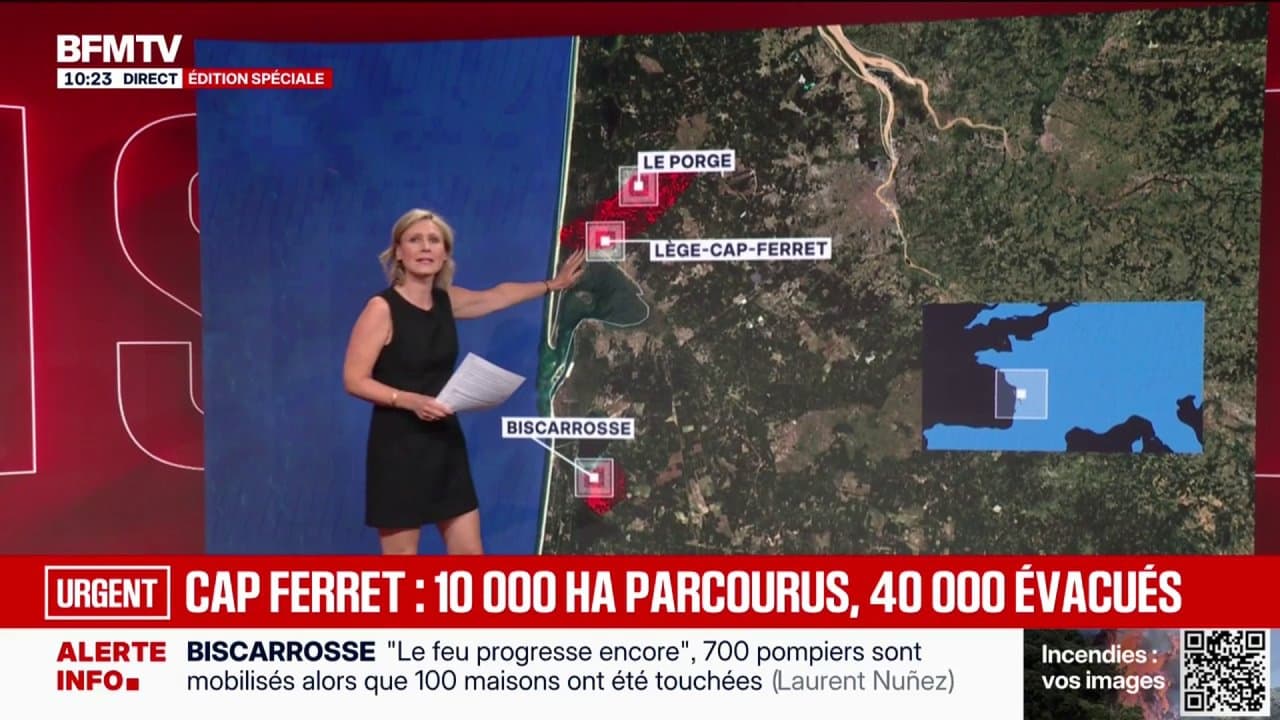 LES ÉCLAIREURS - Les incendies en Gironde et dans les Landes sur les cartes