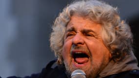 Beppe Grillo, lors d'un meeting à Bergame le 12 février dernier