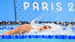 La nageuse française Béryl Gastaldello nage à Paris La Défense Arena, dans le cadre des Jeux de Paris, le 3 août 2024