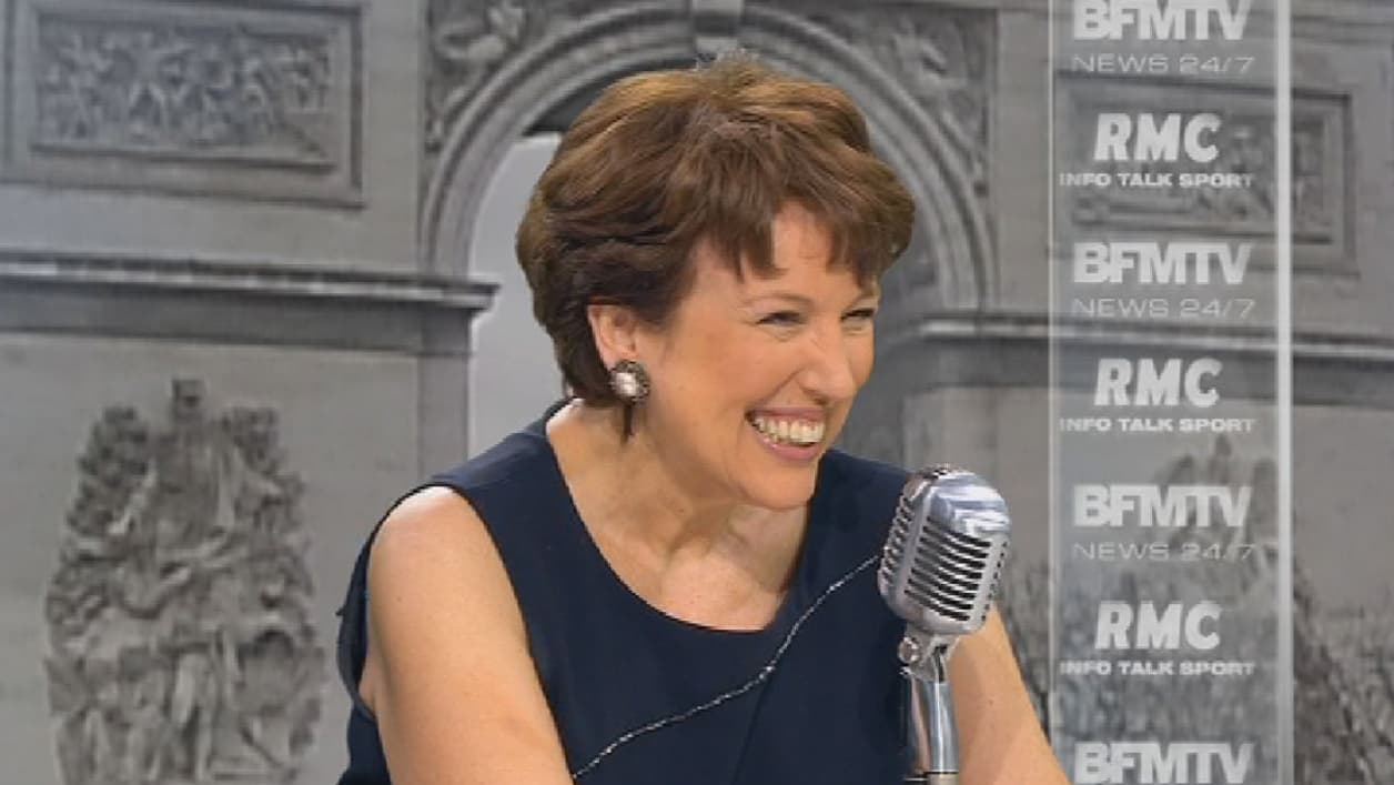 Roselyne Bachelot, sur le plateau de BFMTV et RMC, mardi 23 février 2016. Roselyne Bachelot, sur le plateau de BFMTV et RMC, mardi 23 février 2016.