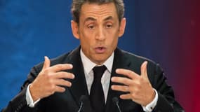 Nicolas Sarkozy lors de son meeting à Lambersart