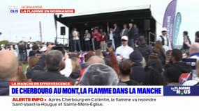 JO 2024: le relais de la flamme est terminé à Cherbourg-en-Cotentin