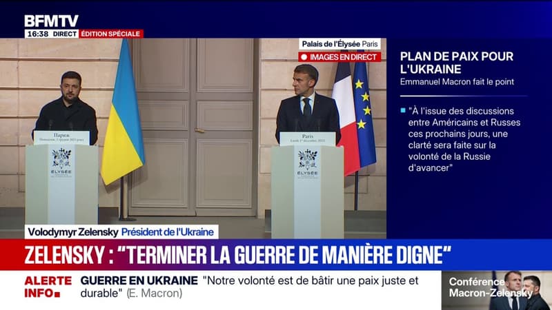 Plan de paix pour l'Ukraine: le président de l'Ukraine Volodymyr Zelensky souhaite terminer cette guerre de manière digne