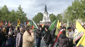 Manifestation de soutien aux Kurdes du Rojava, ce samedi 12 octobre 2019 à Paris. 