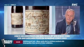 Bouteille vendue 558.000 dollars aux enchères: "Elle peut avoir un terrible goût de bouchon!"