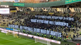 Une banderole des supporters nantais le 24 novembre 2024