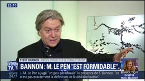 Pour Steve Bannon, "Marine Le Pen est l'une des meilleures leaders politiques du monde"