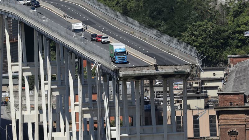 Le pont Morandi après la catastrophe