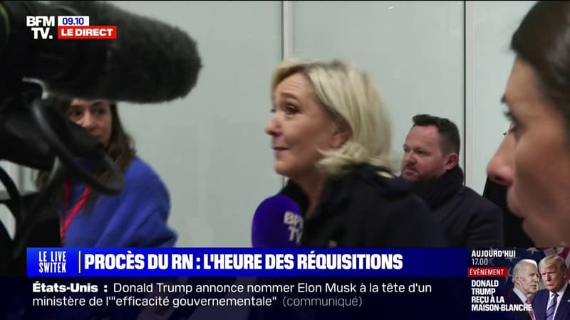 Procès des assistants parlementaires du RN: Marine Le Pen dénonce 